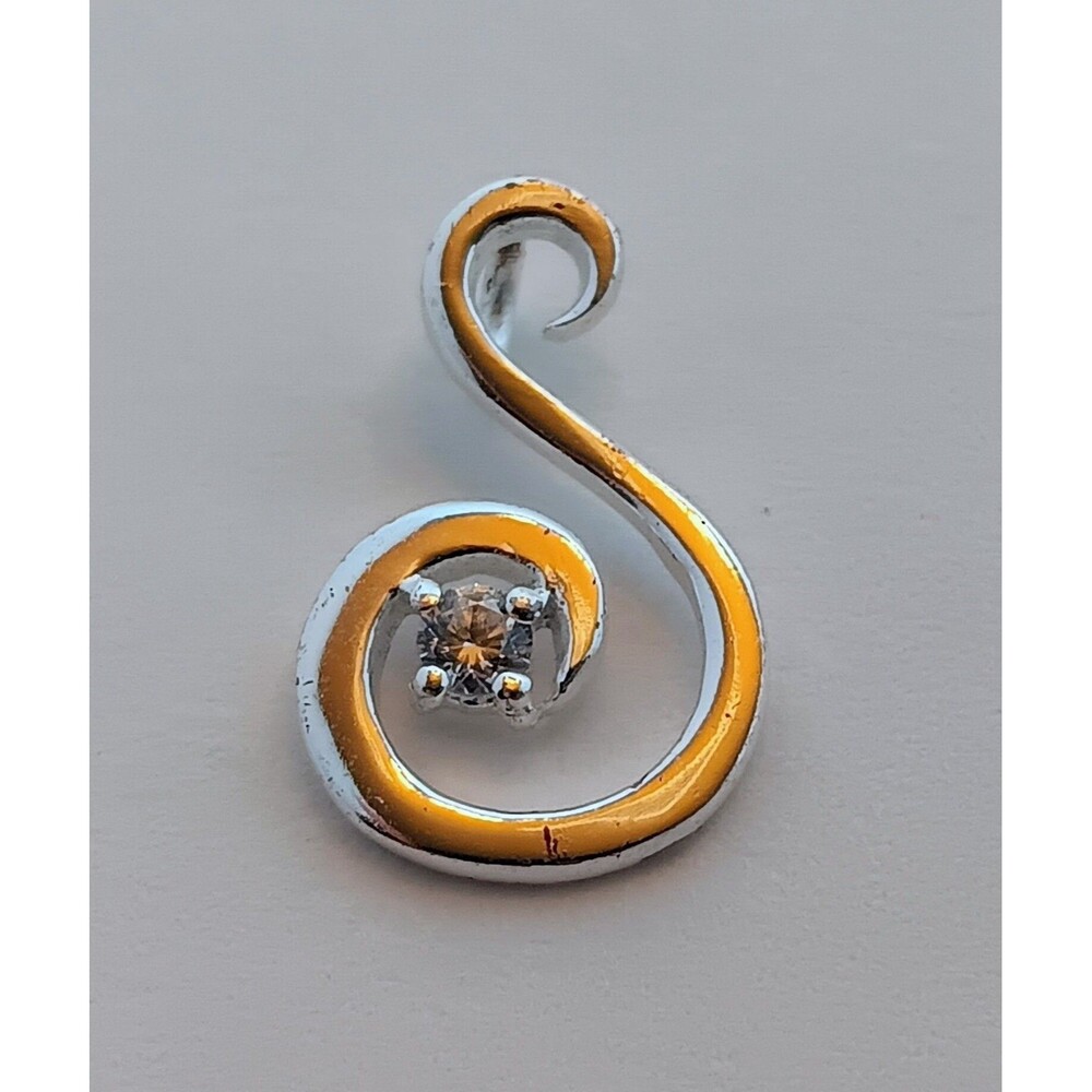 Marsala 925 Sterling Silver Cubic Zirconia Necklace Pendant 3/4 in